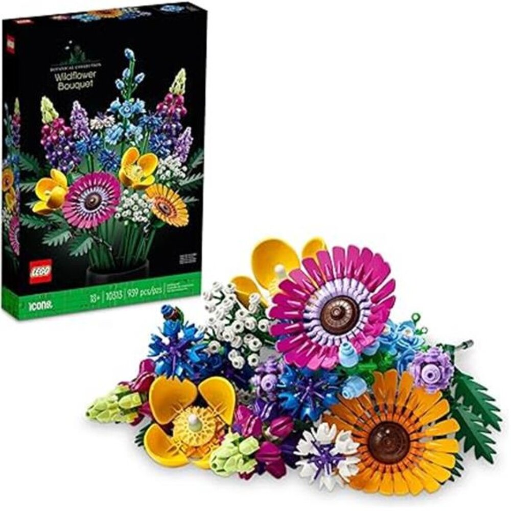 LEGO Icons Wildflower Bouquet Set - Artificial Flowers with Poppies and - Picture 7 of 7